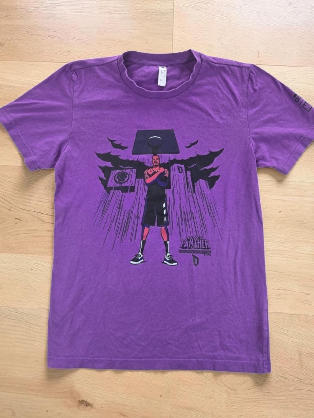 Adidas X Marvel Heroes Black Panther Dame Lillard Basketball  T-Shirt Sz. S